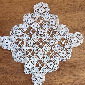 Intricate White Crochet Doily